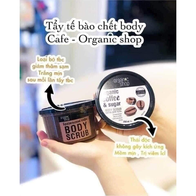 TẨY DA CHẾT TOÀN THÂN ORGANIC SHOP ORGANIC COFFEE & SUGAR BODY SCRUB | BigBuy360 - bigbuy360.vn