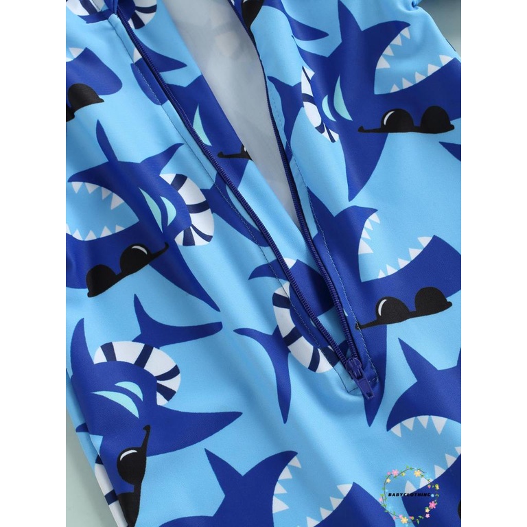 Bộ Đồ Bơi Một Mảnh Tay Ngắn In Họa Tiết Hoạt Hình Thời Trang Mùa Hè Cho Bé Trai