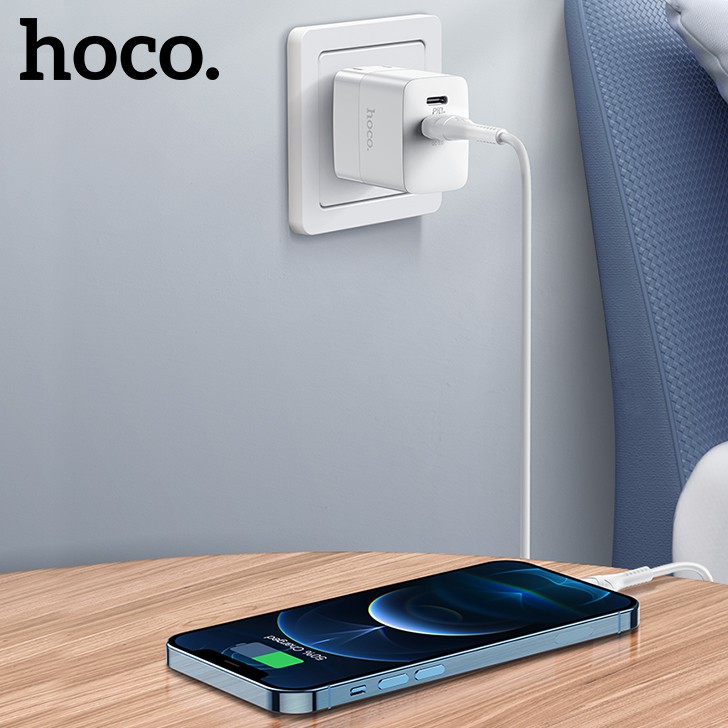 Cóc sạc nhanh Hoco DC18 QC3.0 20W cổng Usb và Type-C -Dành cho thiết bị Android, Apple