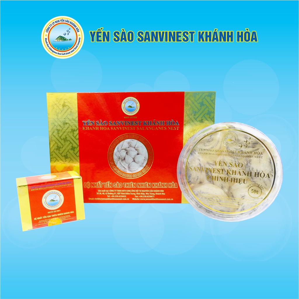Yến sào Sanvinest Khánh Hòa chính hiệu nguyên tổ 50g - S150