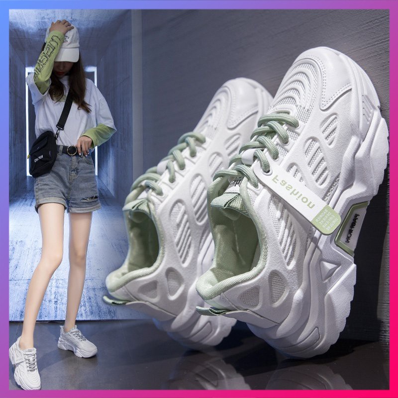 [2021 Bản mới] Giày thể thao nữ, Giày dép nữ ULzzang Sneakers, giày chạy đế mềm với nhãn hiệu thời trang (2012)