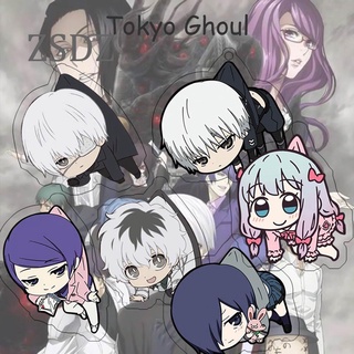 Móc khóa mặt hình nhân vật Ken Kaneki trong anime Tokyo Ghoul đáng yêu