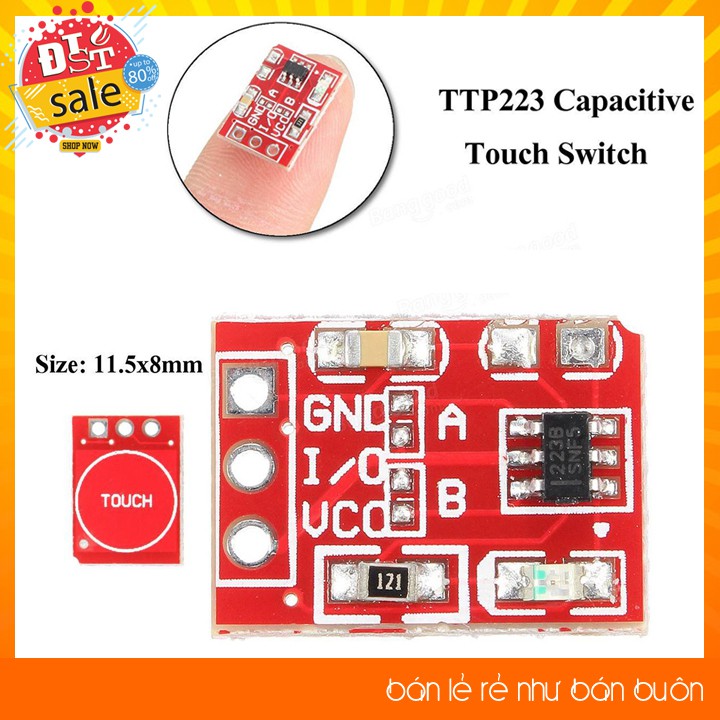 Mạch cảm biến chạm Mini TOUCH TTP223 11*14mm