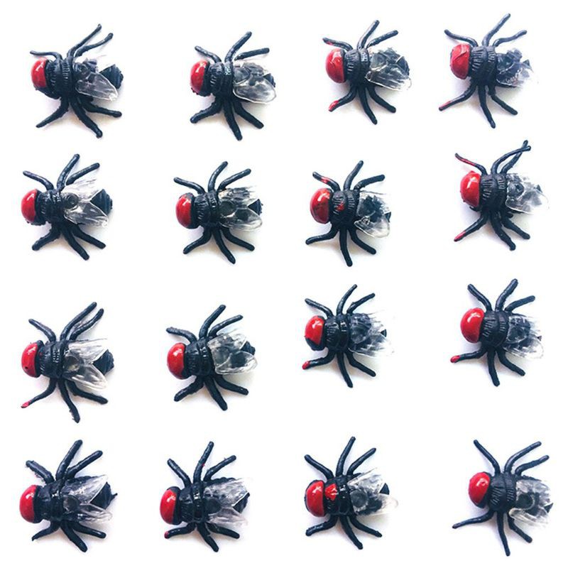 Sét 5 con ruồi giả trang trí halloween