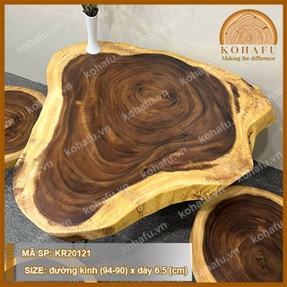 Mặt bàn oval gỗ me tây nguyên tấm kr20121-122