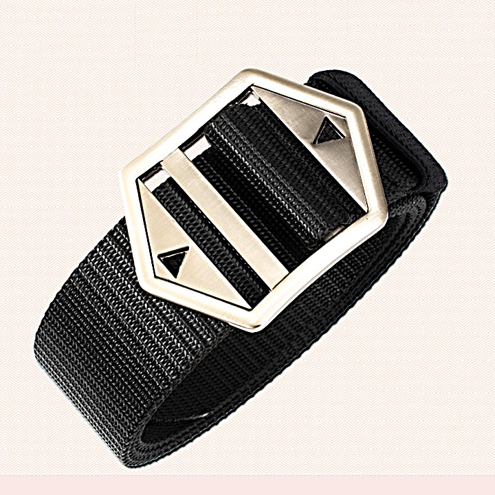 Thắt lưng nam chất liệu vải dù PE-Size 3.5 x 115cm dày 0.25 cm - Khóa kim hình lục giác - phong cách phượt