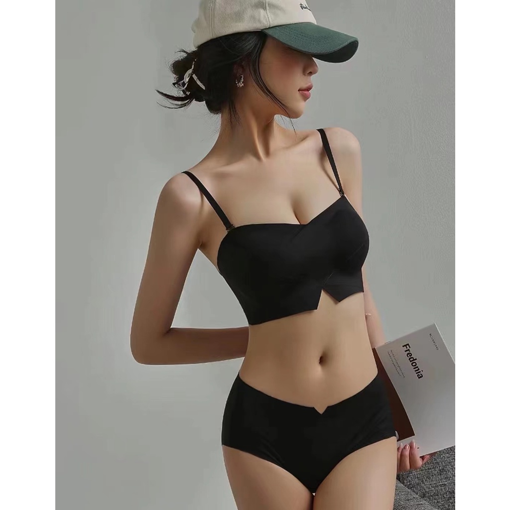 Áo Ngực Một Mảnh Không Dây Không Đường May Có Đệm Ngực Chống Trượt Thoải Mái Chống Rơi Một Mảnh Có Thể Tháo Rời Hỗ Trợ Tập Trung Thoải Mái S-XL