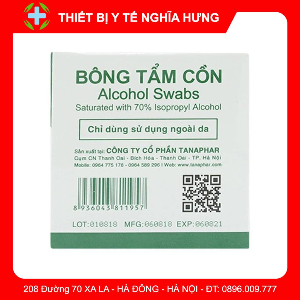 Bông tẩm cồn TANAPHAR 100 PCS