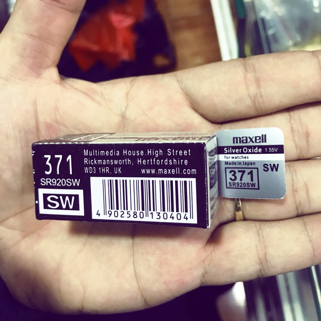 Viên Pin Đồng Hồ Maxell 371 SR920SW - pin maxell 920 - pin 371 chính hãng vỉ 1 viên