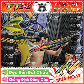 Tem Xe Sirius Đen Vàng Da Bò Ngôi Sao - Tem Sirius Vàng Đen Siêu Đẹp - Mẫu Team Sirius Đen Vàng Da Bò (s027-00)