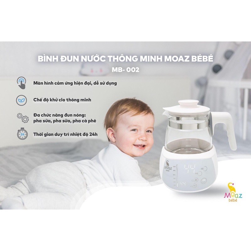 BÌNH ĐUN NƯỚC ĐIỀU CHỈNH NHIỆT ĐỘ PHA SỮA MOAZ BEBE MB002