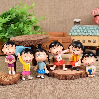 Bộ 6 mô hình figure chibi nhóc maruko chan - cao 5,5 cm