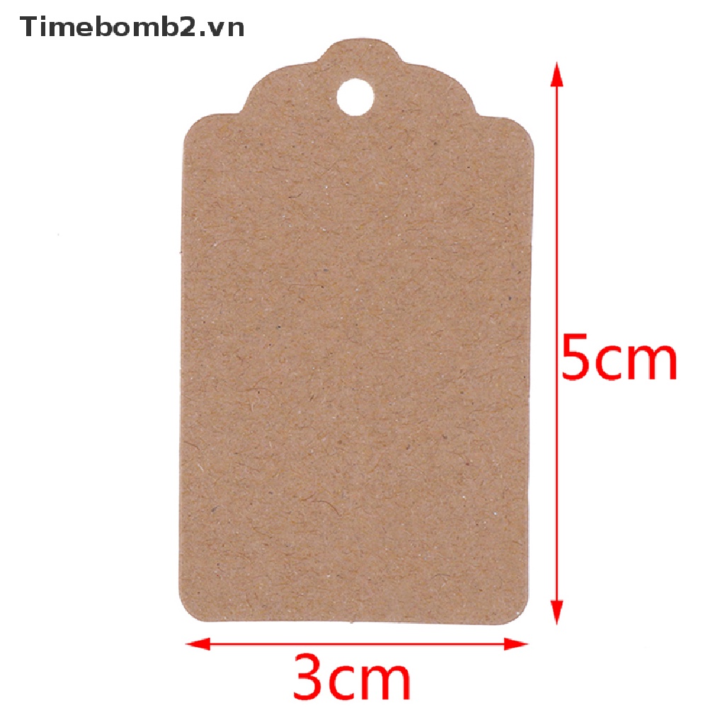 Bộ 100 Thẻ Giấy kraft 20m Trang Trí Tiệc