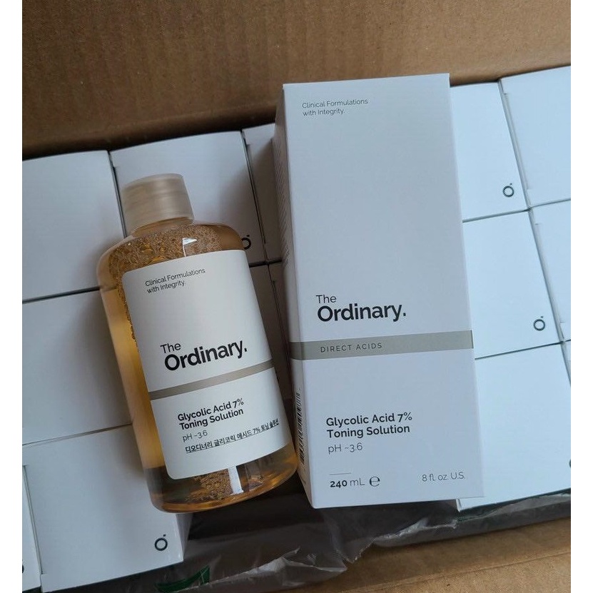 Nước hoa hồng Toner tẩy da chết làm sạch Glycolic Acid 7% Toning Solution - The Ordinary 240ml