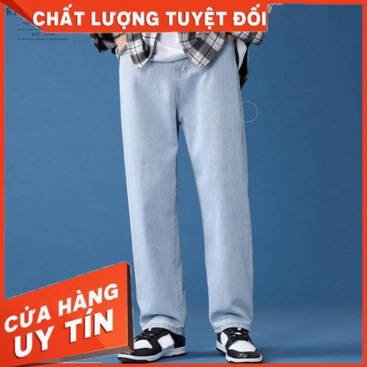 Quần Jean Baggy nam xanh sáng nhạt ống xuông rộng DH-01 style hàn quốc 2021 - Hàng nhập khẩu !
