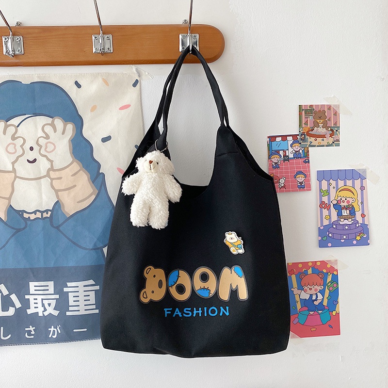 Túi Xách canvas Cỡ Lớn Thiết Kế Đơn Giản Thời Trang Nhật Bản Cho Nữ