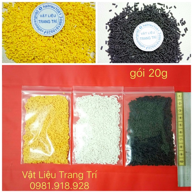 20g Cốm thuốcc màu phụ kiện trang trí slime, ốp điện thoại