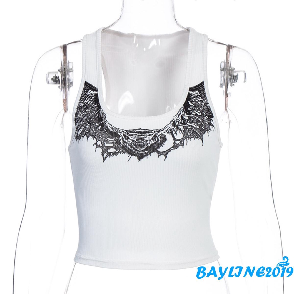 Áo Thun Nữ Cộc Tay Cổ Chữ U Hở Eo In Hình Động Vật Thời Trang