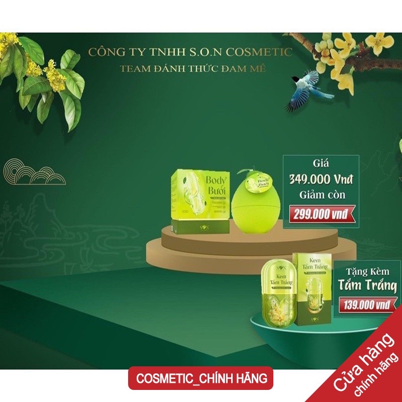 Body cốt ủ bưởi SON &quot;ủ 1 lần là trắng&quot; 200gr (mua 1 tặng 3)