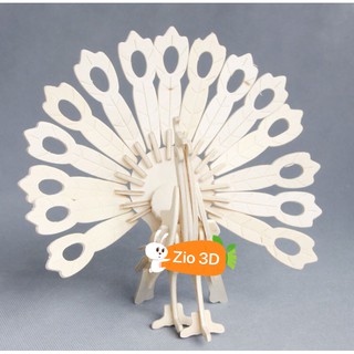 Mô hình lắp ráp gỗ 3D Con công
