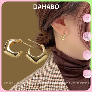 Bông tai khuyên tai dahabo vòng tròn cách điệu hàn quốc bt03