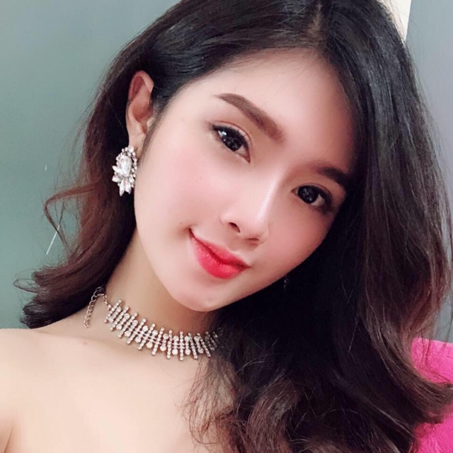 Choker xương cá pha lê