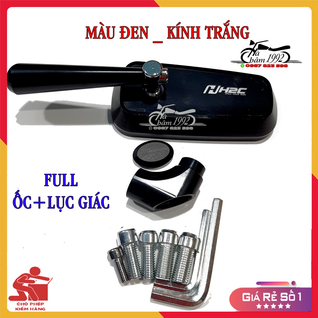 Kính Chiếu Xe Máy Hậu H2C Đủ Ốc Và Lục Giác (Giá 1 Chiếc)