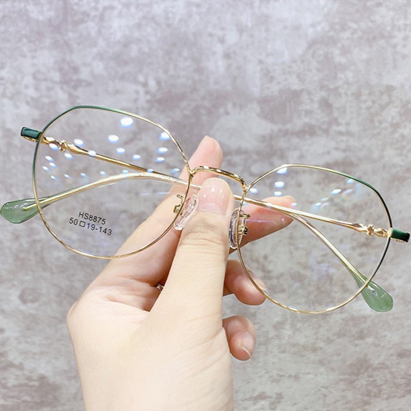 Kính mắt gọng kim loại chống ánh sáng xanh tia bức xạ sang trọng cho nữ