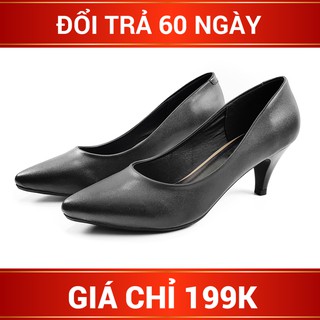 Giày cao gót nữ da mềm gót nhọn  5cm tôn dáng VNXK 5P08D