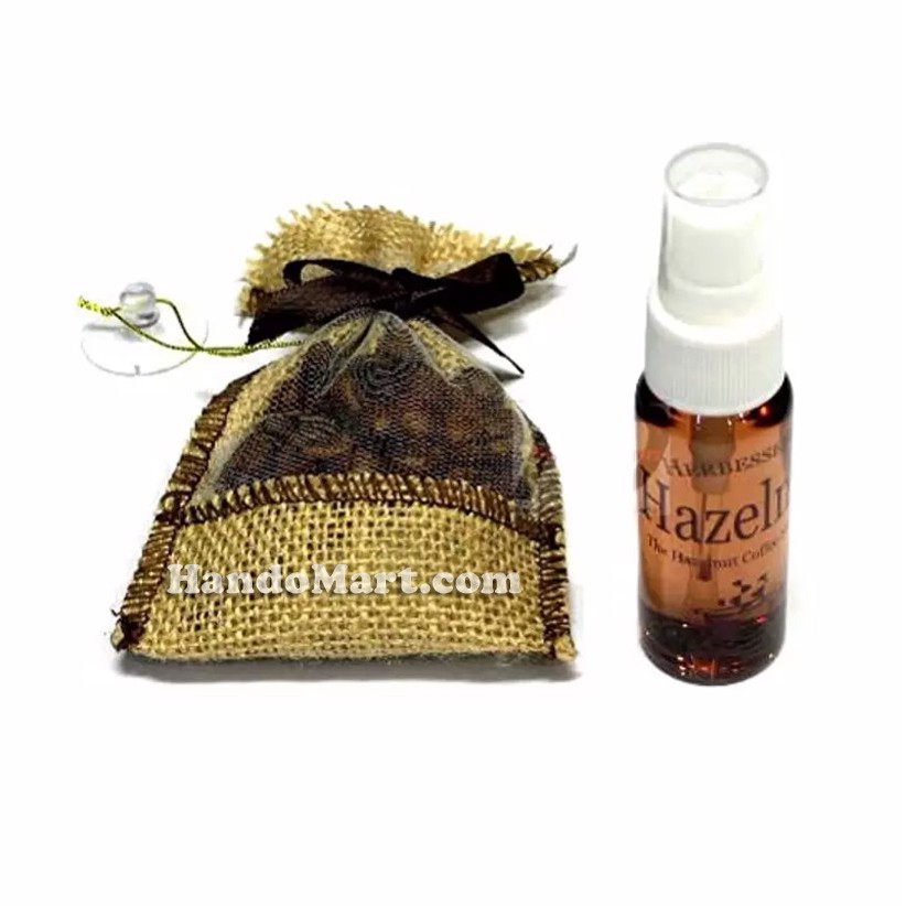 Túi thơm cao cấp xe hơi kèm tinh dầu hương Cafe Hazelnut 25ml - nhập khẩu Hàn Quốc