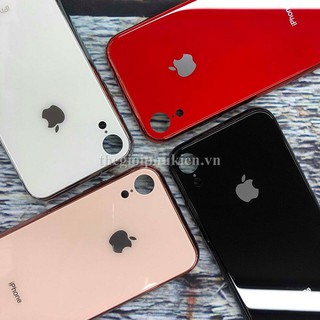 Ốp lưng chống sốc iPhone XR lưng kính viền màu TPU dẻo