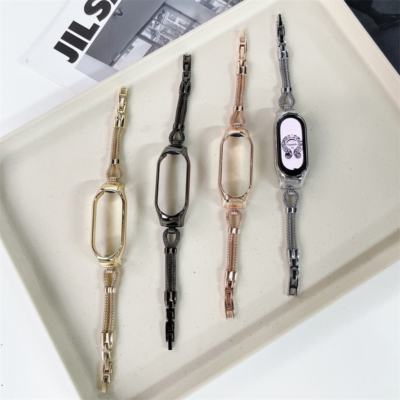 Dây Đeo Thay Thế Chất Liệu Kim Loại Cho Xiaomi Mi Band 6 / 5 4 / 3 Mi Band 7
