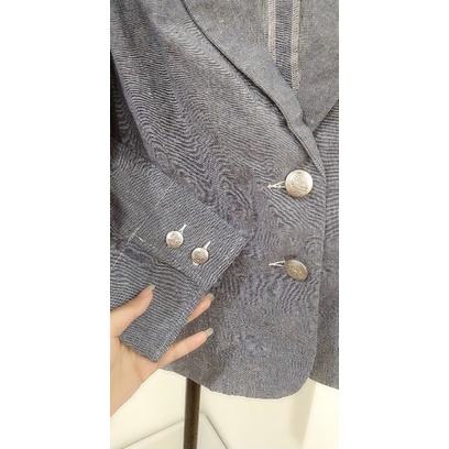 Crop blazer in gray vnxk áo khoác vest màu xám ghi form ngắn tay lửng hàng xuất Nhật cao cấp xuất khẩu dư xịn | BigBuy360 - bigbuy360.vn