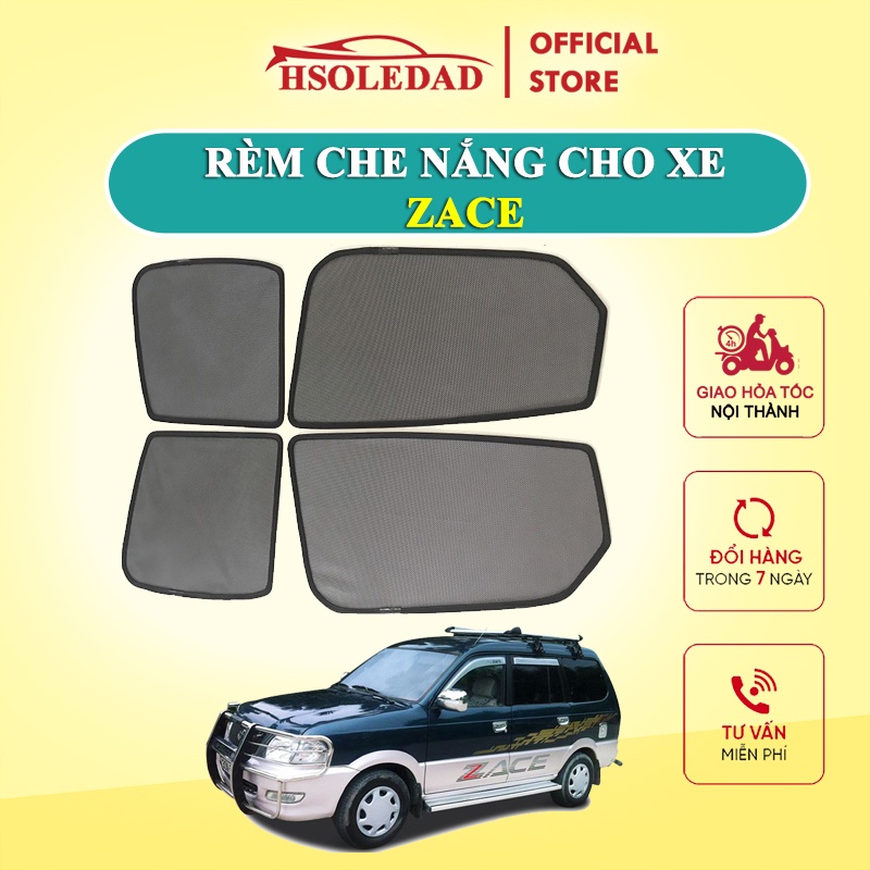 Rèm che nắng nam châm cho xe Zace, bộ 4 tấm cho 4 cửa, hàng loại 1 cao cấp nhất, vừa khít kính