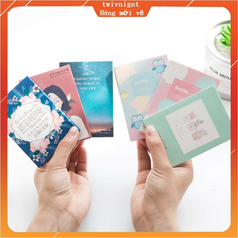 twivnignt Set 50 tờ giấy thấm dầu kiểm soát nhờn trên da mặt | BigBuy360 - bigbuy360.vn