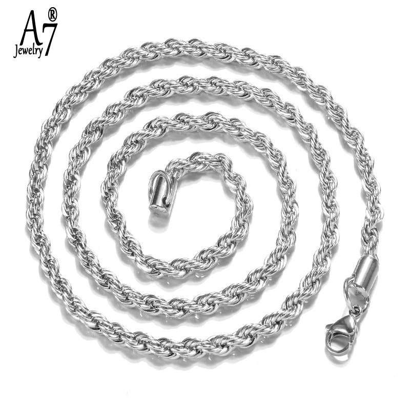 Vòng cổ Mạ Bạc A7 S925 4mm Phong Cách Hàn Quốc Thời Trang