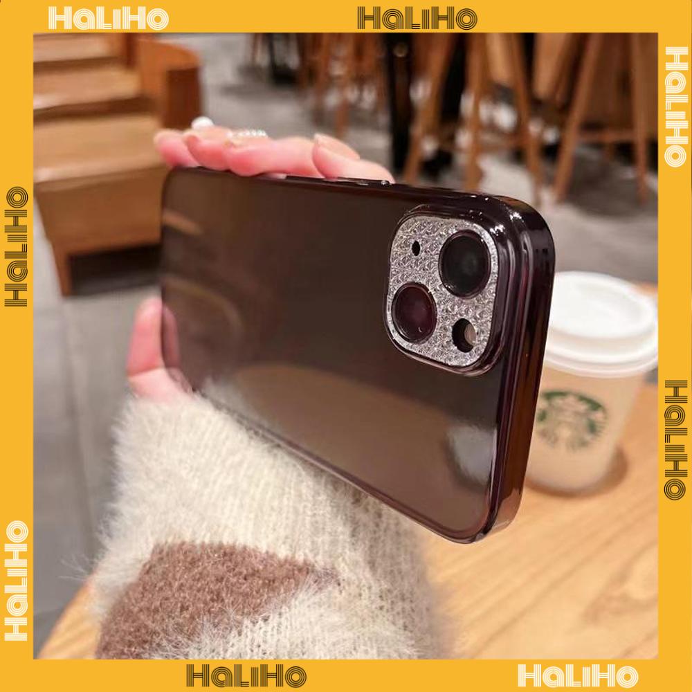 iPhone Case Luxury Plating Bright Diamond with Lens Film Silicone Soft Case Protection Camera Shockproof Simple Compatible For iPhone 14 Pro Max 13 Pro Max 12 Pro Max 11 7Plus XR