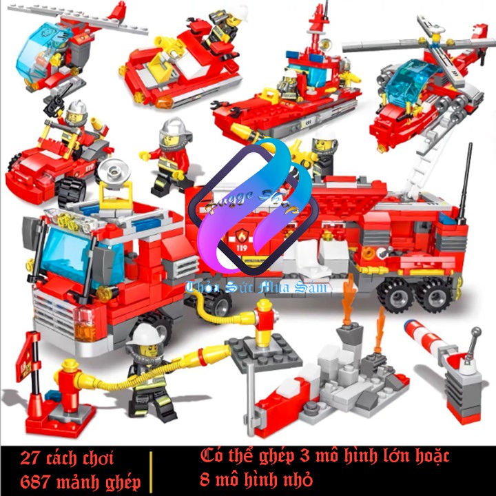 Đồ chơi LEGO lực lượng cứu hỏa - Pugge Shop