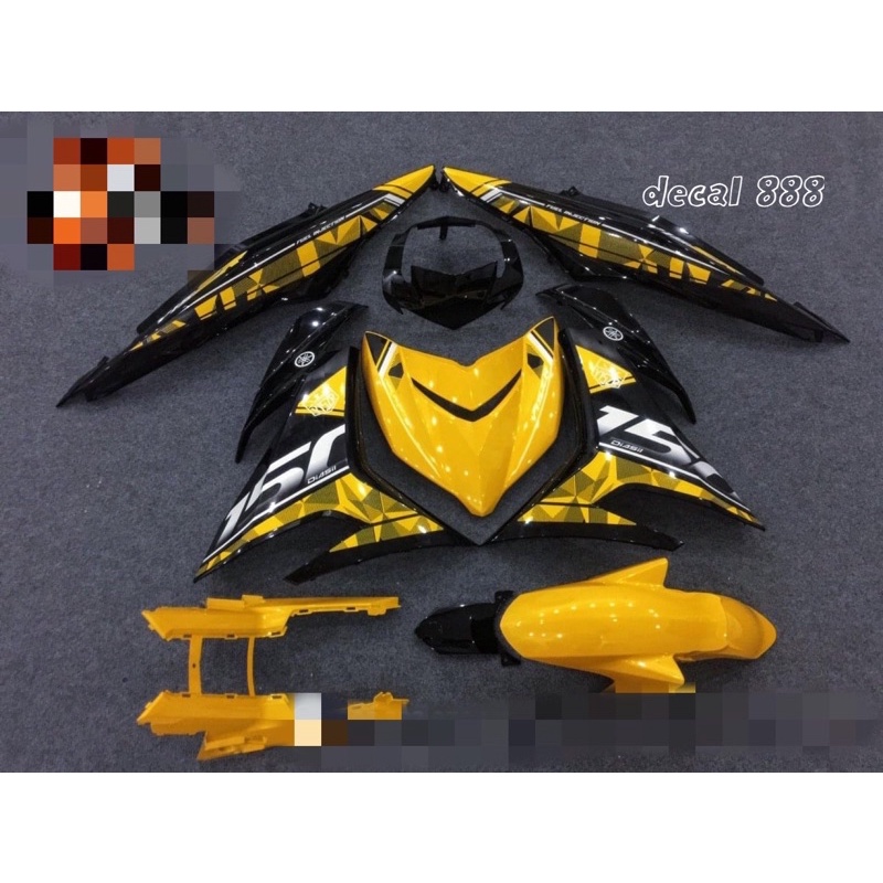 tem rời exciter 150 đen vàng