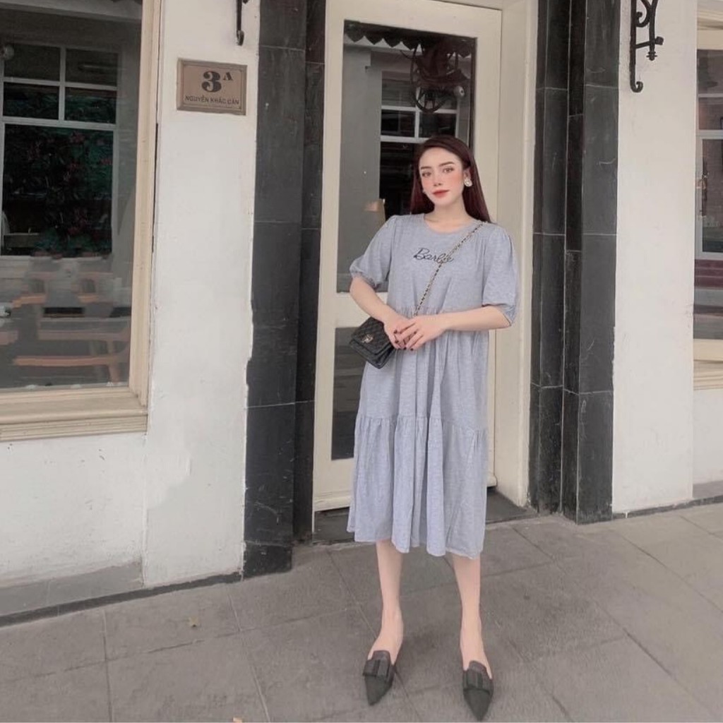 Đầm Bầu  FREESHIP  Váy bầu xuông đuôi cá thời trang thiết kế chất cotton 100% freesize từ 45 đến 70Kg