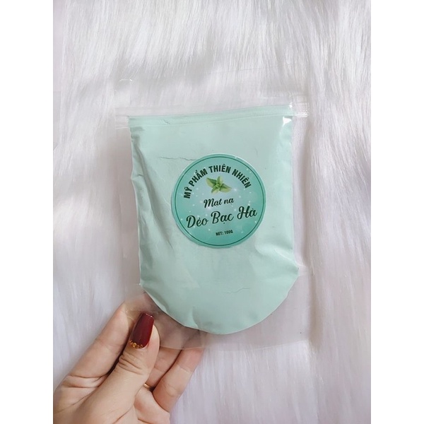 100 gram Bột đắp mặt nạ, mask dẻo bạc hà + que trộn
