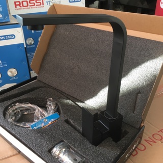 Vòi rửa bát vuông nóng lạnh Phủ nano đen sang trọng và bền đẹp