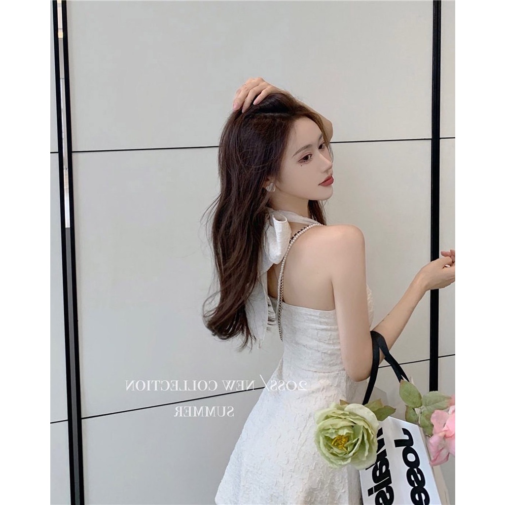 Đầm cột kiểu yếm kem chất xốp | Myung Official | BigBuy360 - bigbuy360.vn