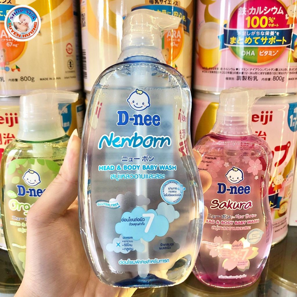 Sữa tắm gội toàn thân cho bé Dnee Pure Sakura, Baby, Organic 380ml