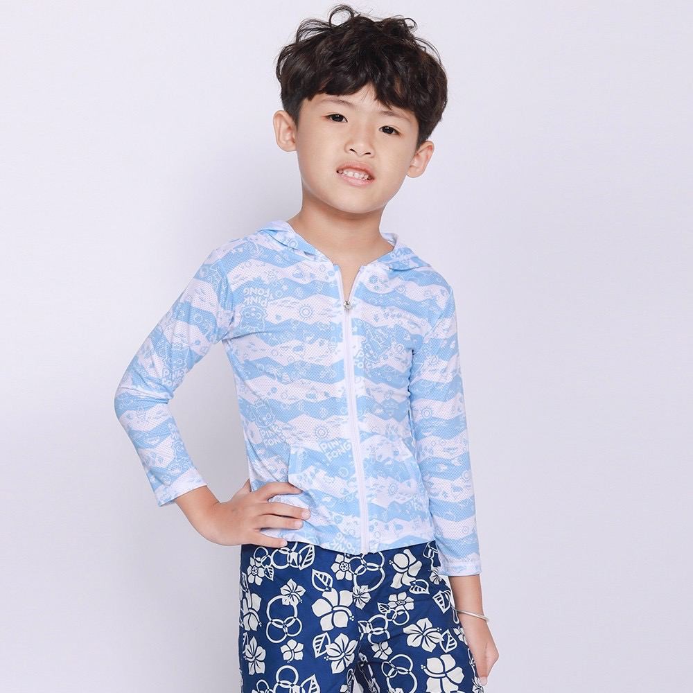 [Mã BMLT15K giảm đến 15K đơn 149K] Áo khoác đi biển Kids Sobie Zipper Blue PinkFong