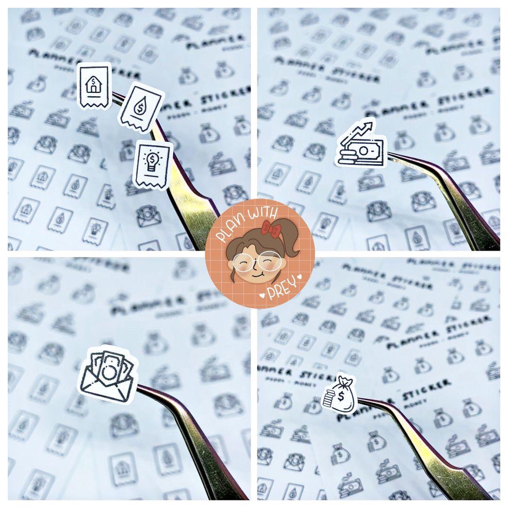Sticker lập kế hoạch chi tiêu cá nhân | Budget Sticker Planner | Designed by Plan With Prey