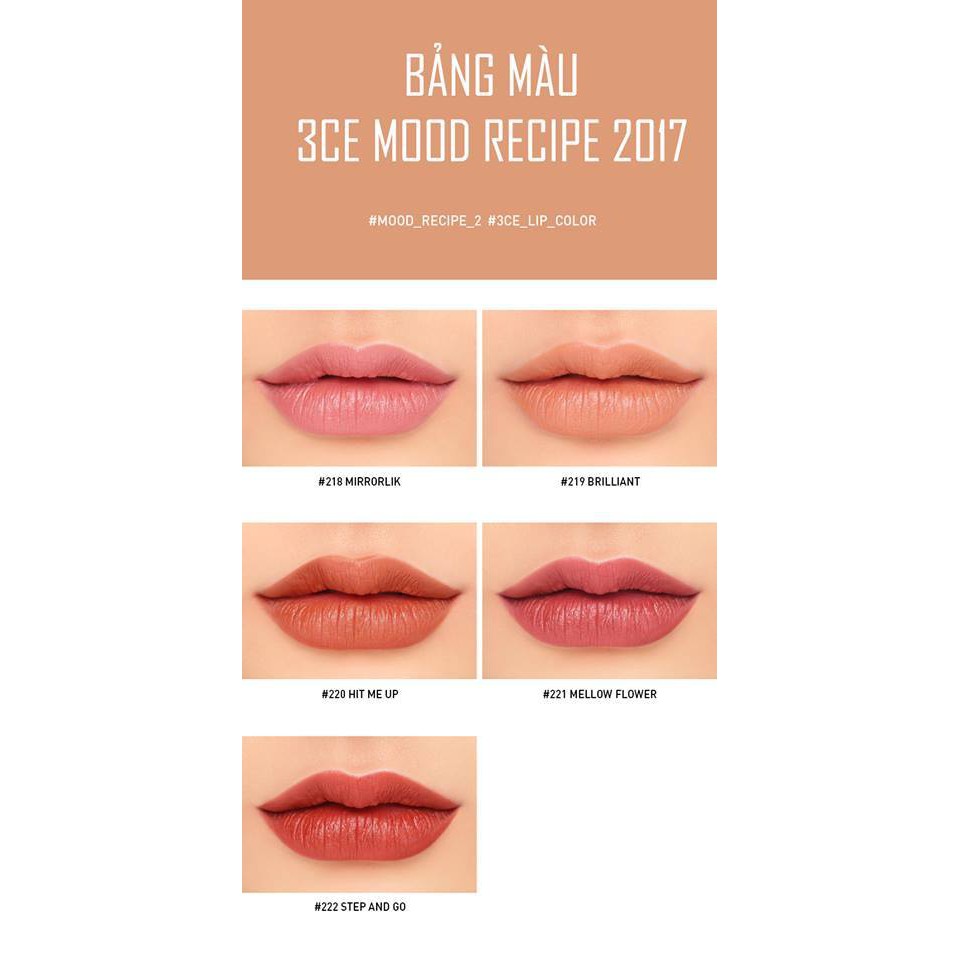 Set 5 Thỏi Son Lì 3CE Mood Recipe Lip Color Mini Kit 2