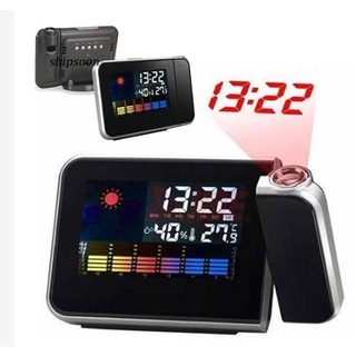 Đồng hồ báo thức điện tử có đèn LED chiếu hiển thị thời tiết/đông hồ để bàn cao cấp