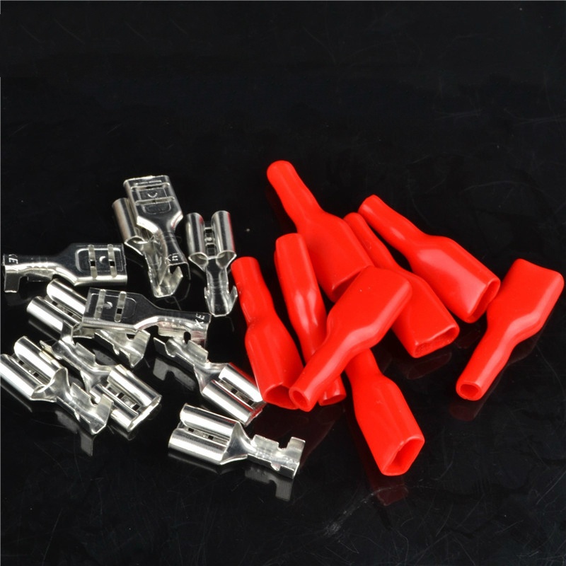 Bộ 50 Đầu Nối Dây 2.8/4.8/6.3mm Kèm 50 Đầu Nối Cái Ốp