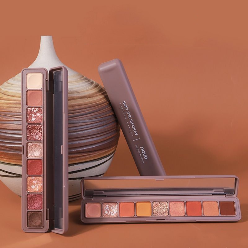 Bảng phấn mắt NOVO hiệu ứng lì/ ánh nhũ chống thấm nước lâu trôi sành điệu | BigBuy360 - bigbuy360.vn